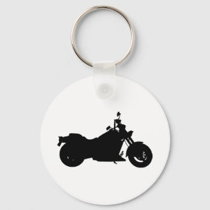 Het Silhouet van de motorfiets Sleutelhanger