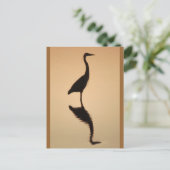 Het Silhouet van de reiger Briefkaart (Staand voorkant)