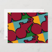 het silhouet van de rode pop briefkaart (Voorkant / Achterkant)