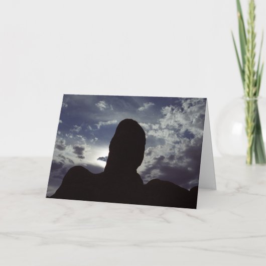 Het Silhouet van de Rots van de woestijn: Foto van Kaart (Voorkant)