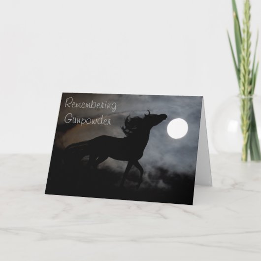 Het Silhouet van het paard in de Mist Kaart (Voorkant)