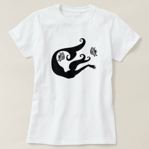 Het silhouetT-shirt van de meermin T-shirt