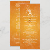 Het Sinaasappel van het huwelijk van Elegant Roman Programma (Voorkant / Achterkant)