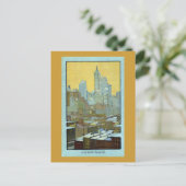 Het Singer-gebouw van de Brooklyn Bridge Briefkaart (Staand voorkant)