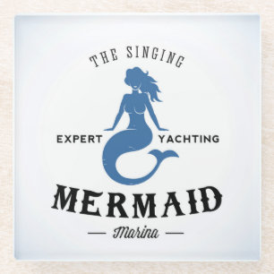 Het Singing Mermaid Poster Glazen Onderzetter