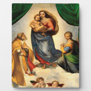 Het sistine Madonna schilderen door Raphael Fotoplaat