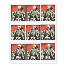 Het skelet van de cartoon