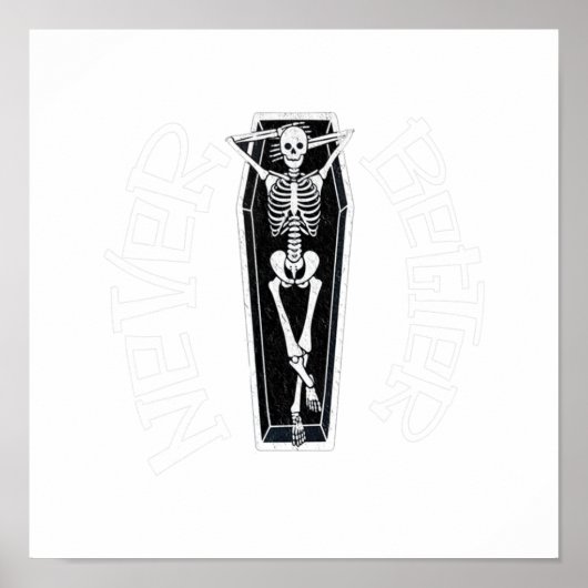 Het skelet van de schedel zit nooit beter in de ko poster (Voorkant)