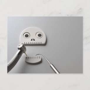 Het skelet waarvoor een tandheelkundige behandelin briefkaart