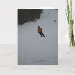 het ski?en wenskaart kaart