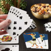 Het  Skier-ontwerp van 1920 Pokerkaarten (Insitu)