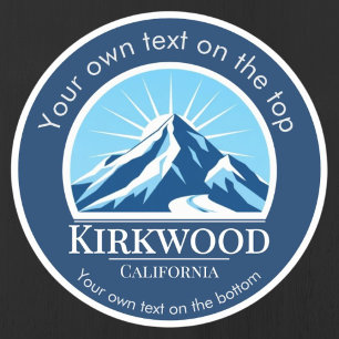 Het skigebied Kirkwood California Sticker