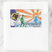 Het skileven - Vier je passie Rechthoekige Sticker (Tas)