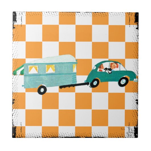 Het slaan van de Open Road 1 Tegeltje (Voorkant)