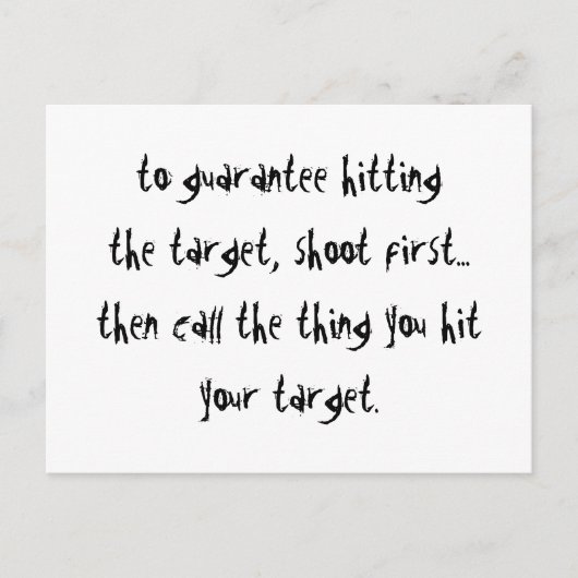 Het slaan van het Doel Briefkaart (Voorkant)