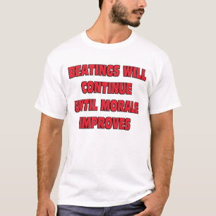 Het slaan zal doorgaan t-shirt