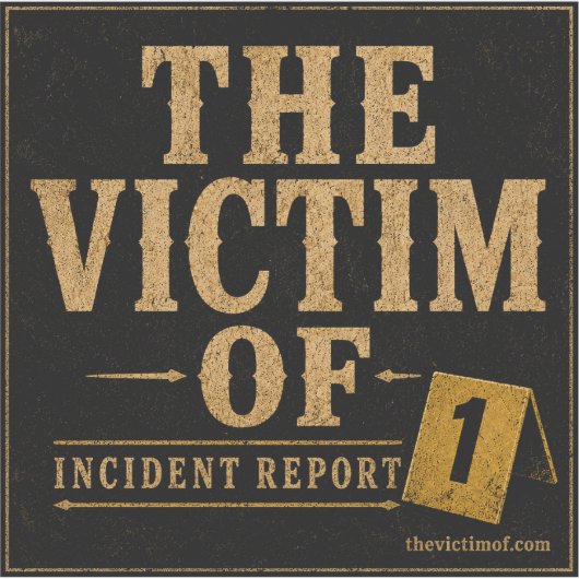 Het Slachtoffer Van Incident Rapport Auto Sticker (Voorkant)