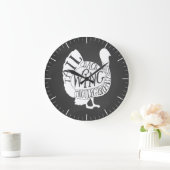 Het slagerschema van vlees snijdt klokkalkoenen be grote klok (Huis)