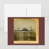 Het slagschip Maine Stereoview Briefkaart (Voorkant / Achterkant)