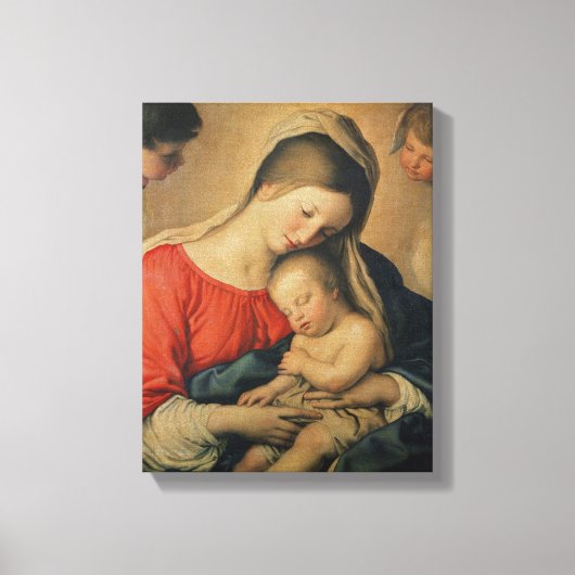 Het Slapende Christus Kind (olie op doek) Canvas Afdruk (Voorkant)