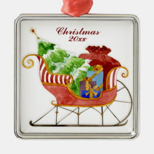 Het Sleigh Ornament van de Kerstman