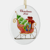 Het Sleigh Ornament van de Kerstman (Rechts)