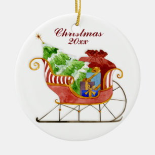 Het Sleigh Ornament van de Kerstman