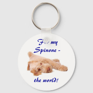 Het sleutelwoord - "Voor mijn Spinone - de wereld! Sleutelhanger