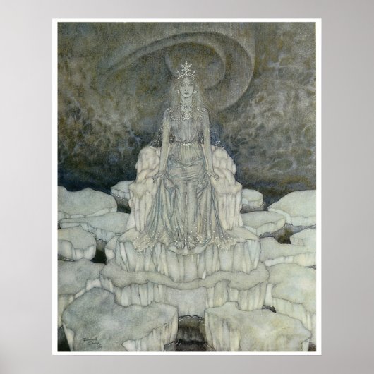 Het sneeuwkoningin-Poster van Edmund Dulac Poster (Voorkant)