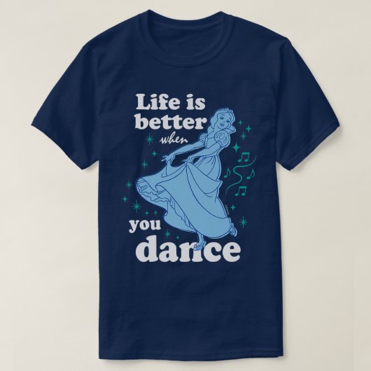 Het sneeuwwitleven is beter als je danst t-shirt (Design voorkant)