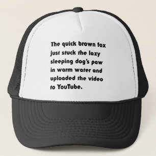 Het Snel Bruine Vos Net Vast... Pangram T-Shirt Trucker Pet