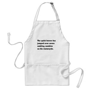 Het Snel Bruine Vos Sprong Over... Pangram T-Shirt Standaard Schort