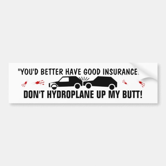 HET SNELLE RIJDEN VAN DE RAINONCIDENTEN STUPTE MEN BUMPERSTICKER (Voorkant)