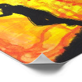 Het snelle Zombie silhouette Horror-poster Poster (Hoek)