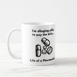 Het snoeien pillen om de Bills te betalen Koffiemok