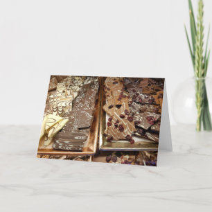 Het Snoep van de Schors van de chocolade, Feestdagen Kaart