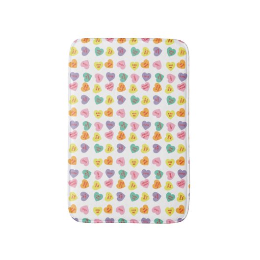 Het Snoep van het gesprek Harten Bath Mat (Voorkant Verticaal)