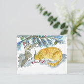 Het snoepje terugnemen per Kat Briefkaart (Staand voorkant)