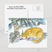 Het snoepje terugnemen per Kat Briefkaart (Voorkant / Achterkant)