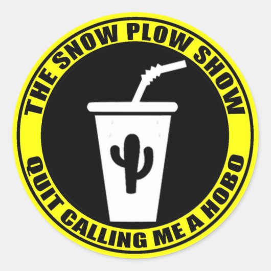 Het Snow Plough Show Ronde Sticker (Voorkant)