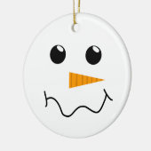 Het Snowman Face bevroeden Keramisch Ornament (Links)
