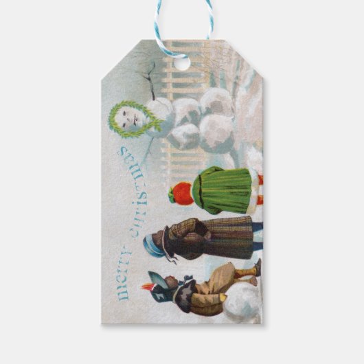 Het Snowman Gift-Label Cadeaulabel (Voorkant)