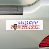 Het socialisme van Obama afwijzen Bumpersticker (Op auto)