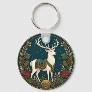 Het soevereine hert van de winter sleutelhanger