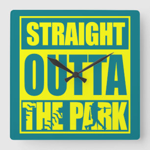 Het Softball Rechte Outta van Fastpitch het Park Vierkante Klok
