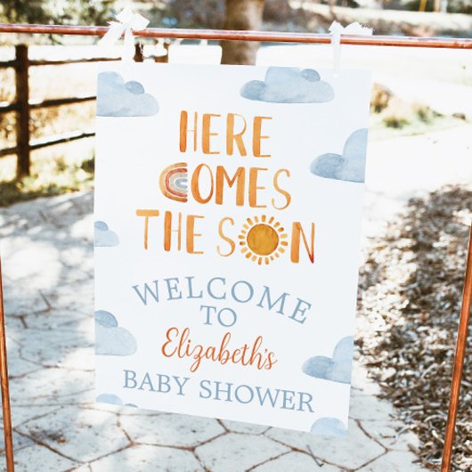 Het Son Baby shower welkom Poster