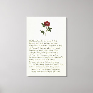 Het Sonnet van Shakespeare # 18 Canvas Afdruk