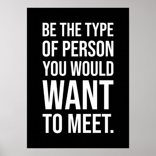 Het soort persoon dat je wilt ontmoeten poster (Voorkant)