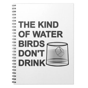 Het soort watervogels Drink niet Notitieboek