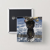 Het Soyuz TMA-19-ruimtevaartuig Vierkante Button 5,1 Cm (Voorkant /achterkant)